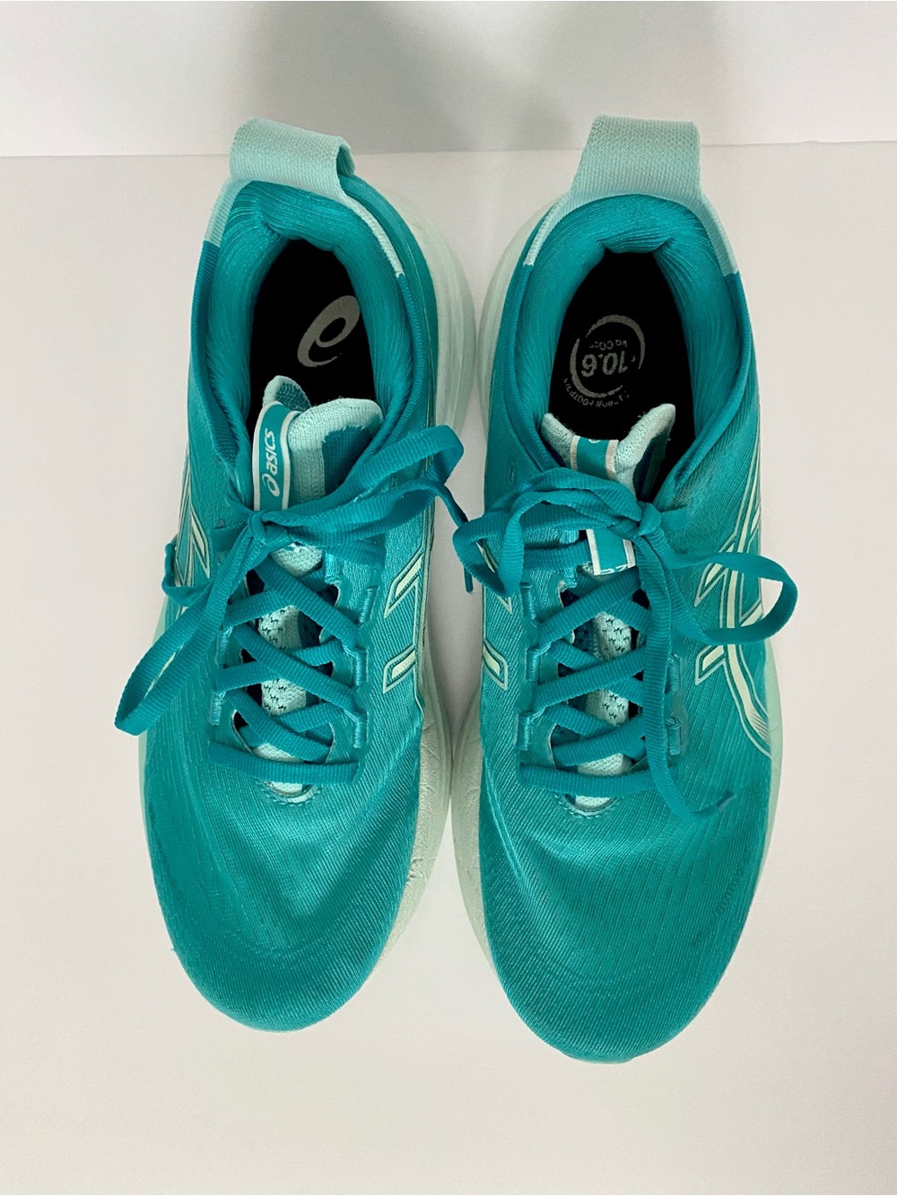 Asics GEL-NIMBUS 27 Wave Teal/Illuminate Mint Sz 9 - Picture 8 of 14